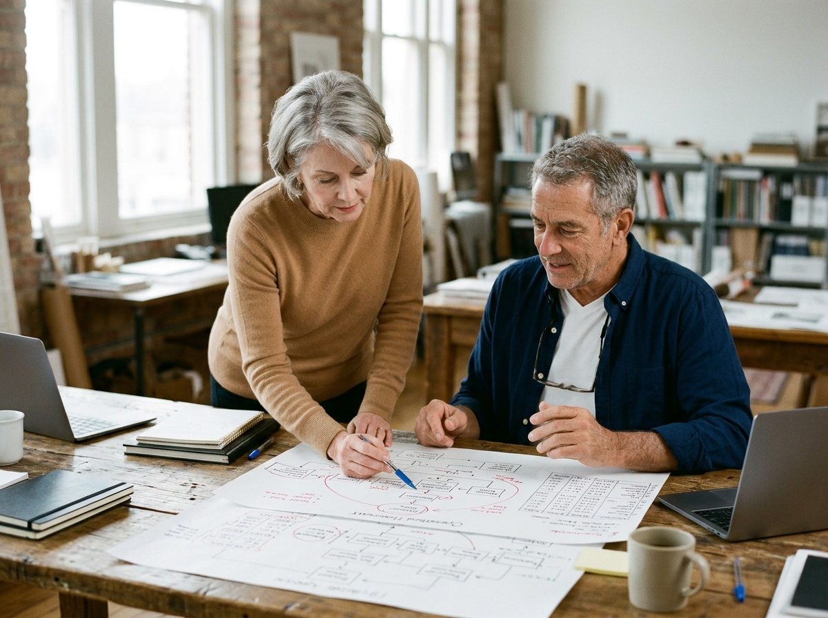 Cadence Growth Partners senior strategic advisors reviewing operational roadmaps